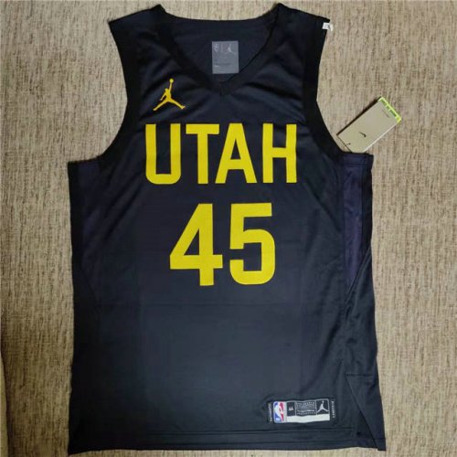 45 Mitchell Utah Jazz Custom Black 2022-23 Statement Edition Jersey player version